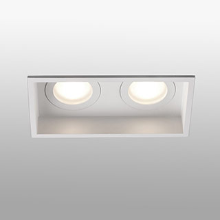 Faro barcelona 40124 HYDE White square recessed lamp 2L встраиваемый светильник Faro barcelona