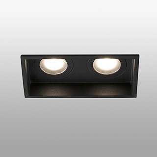 Faro barcelona 40125 HYDE Black square recessed lamp 2L встраиваемый светильник Faro barcelona