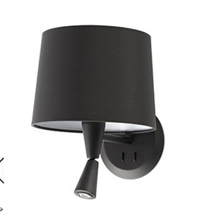 Faro barcelona 64309 Faro MAMBO Black wall lamp with LED reader настенный светильник