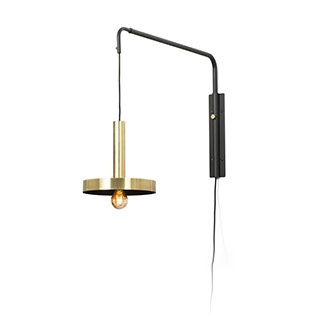 Faro barcelona 20168 WHIZZ Satin gold and black extensible wall lamp настенный светильник Faro barcelona