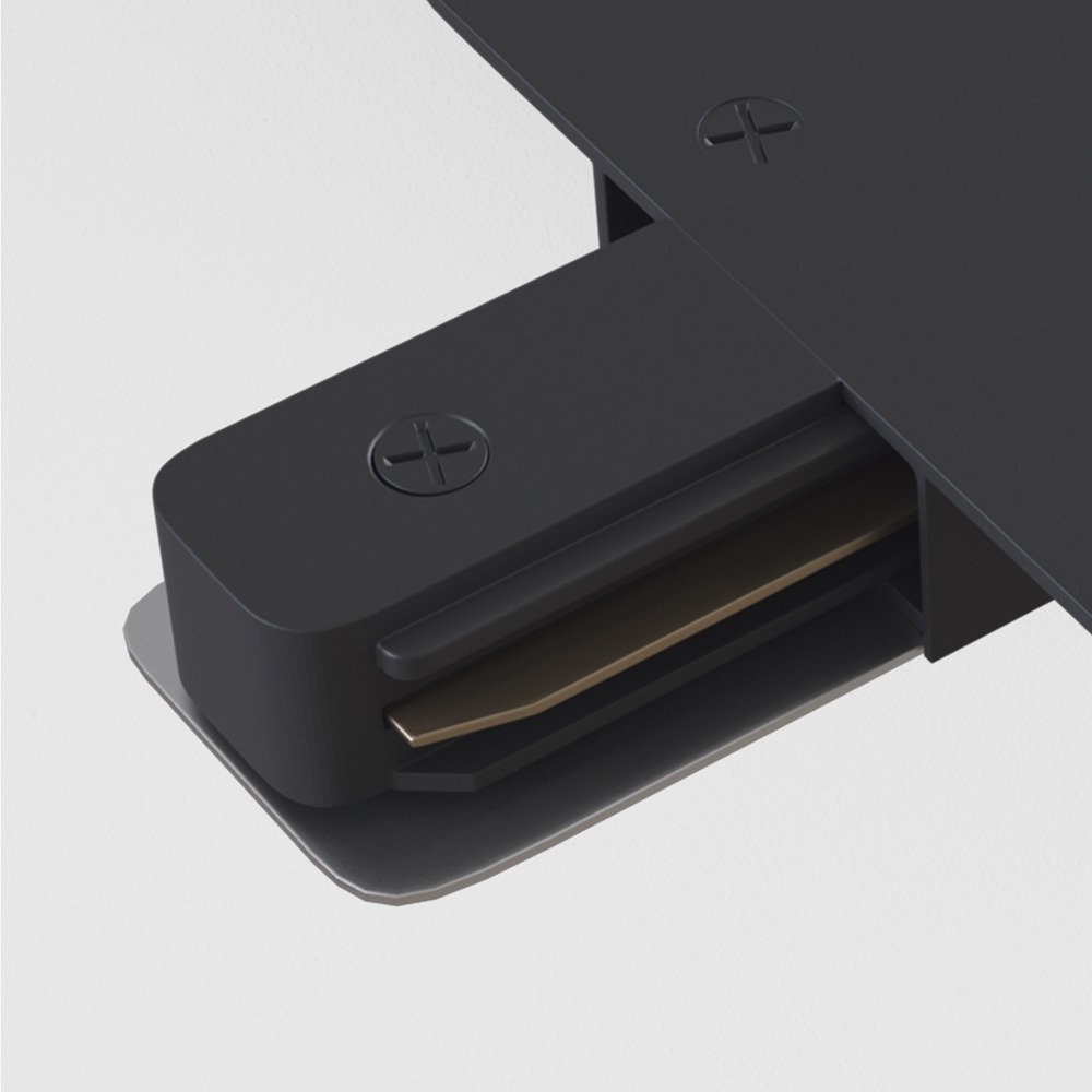 Коннектор L-образный Unity встраиваемый черный