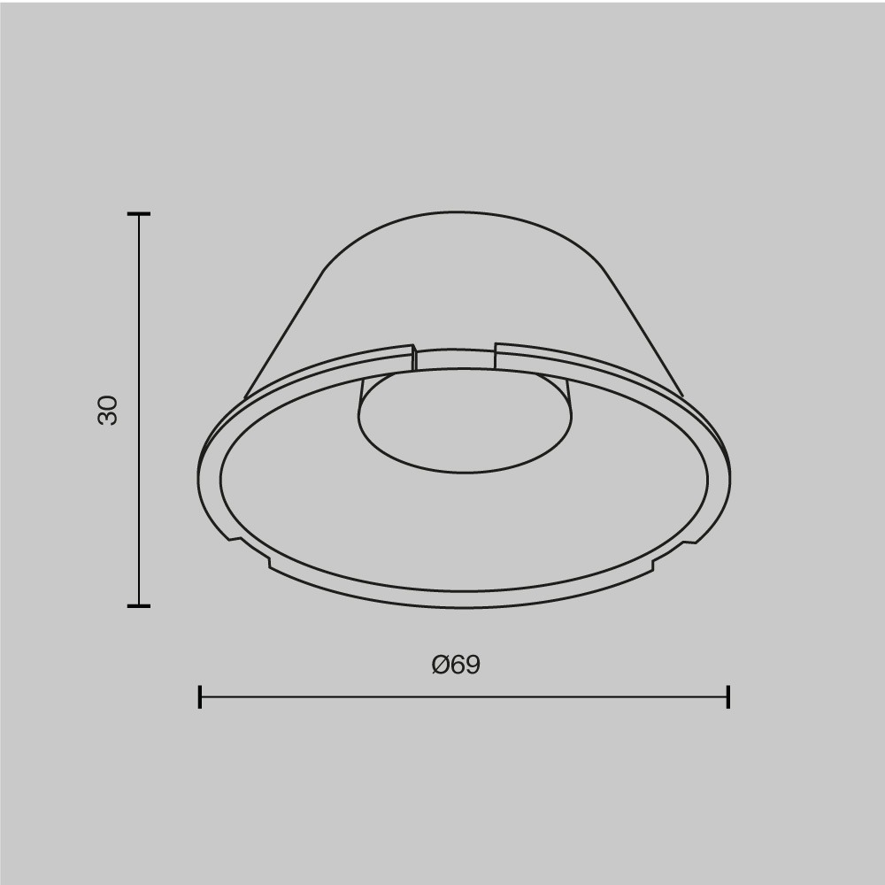Линза ⌀69mm 15° для Фокус / Focus Led 30Вт