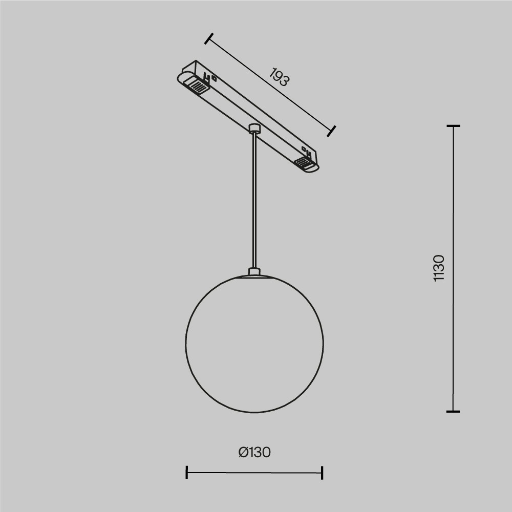 Трековый подвесной светильник Луна / Luna Exility 3000K 5Вт 360°