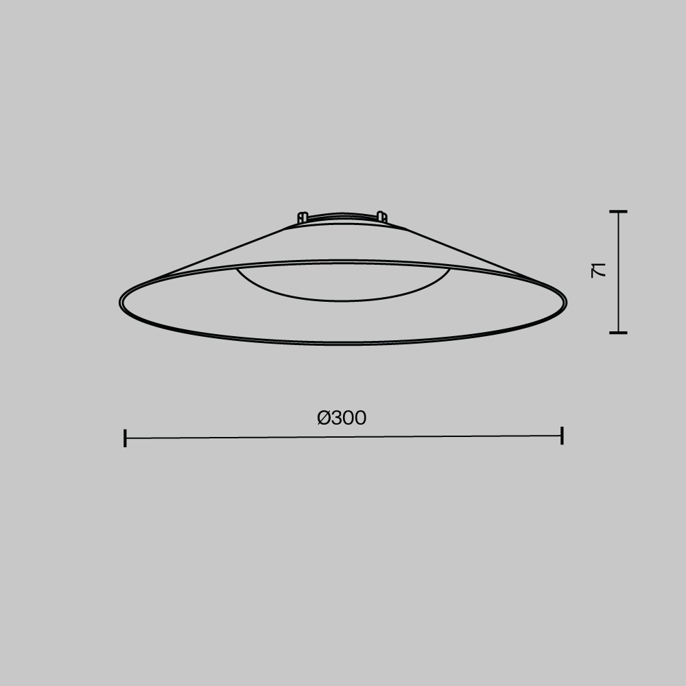 Подвесной светильник Кампана / Campana Parity 3000K 12Вт 120° черный