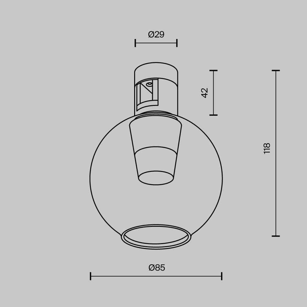 Трековый светильник Пузырь / Bubble Flarity 4000K 2Вт 120°