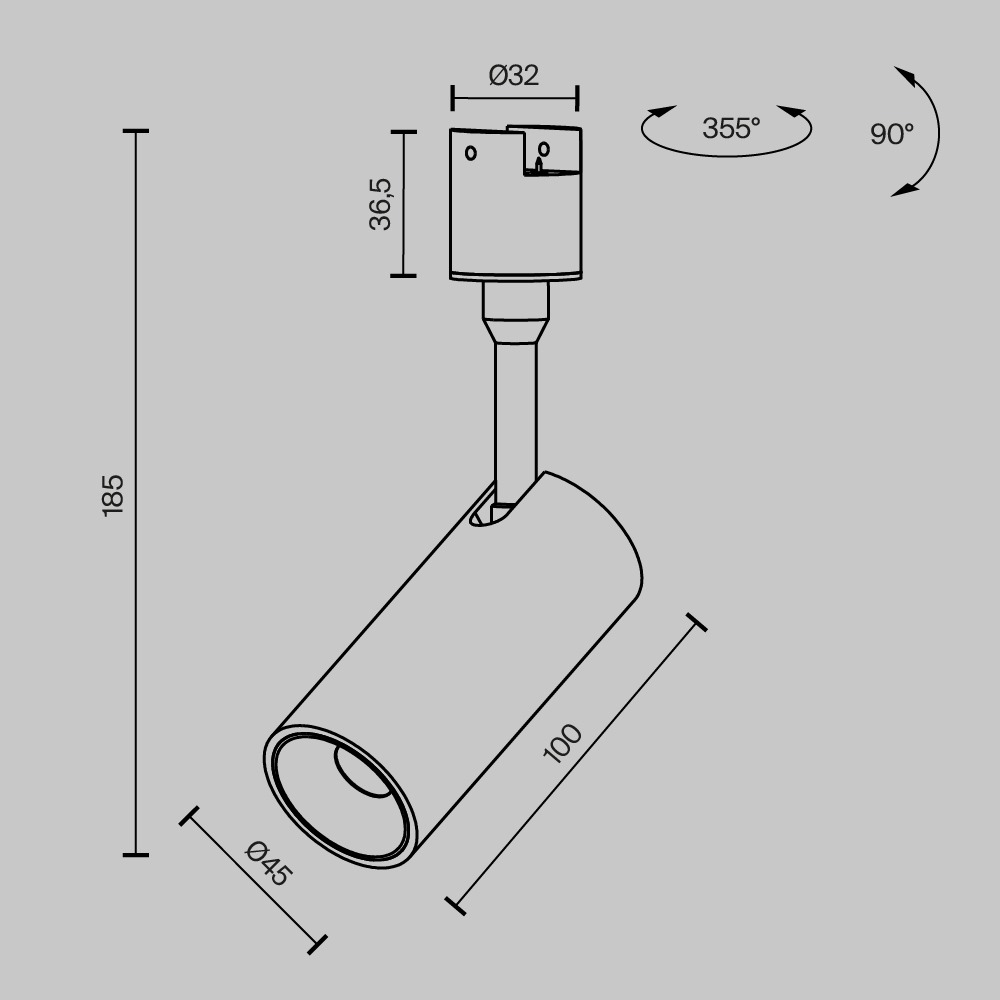 Трековый светильник Фокус / Focus Led Elasity 3000K 10Вт 36°