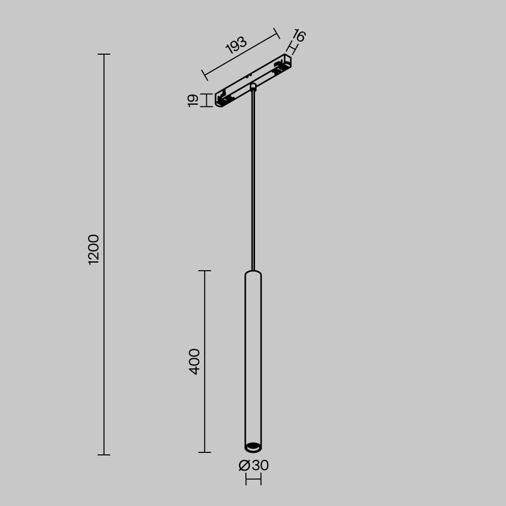 Трековый подвесной светильник Фокус / Focus Led Exility 2700-6000K 5Вт 36° Dim Dali2